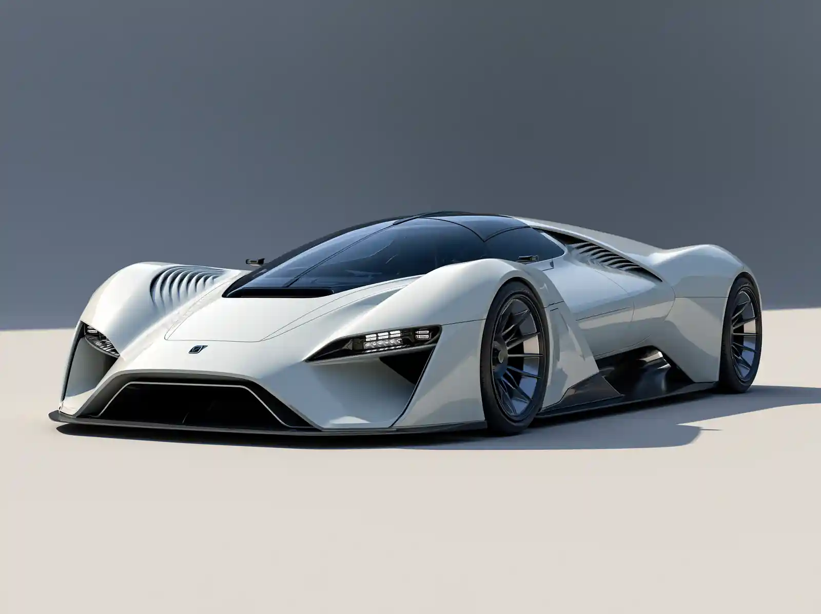 A concept supercar, rendered as a 3D model